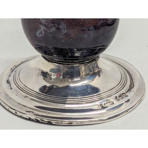 567 - An early 20th century silver and marble paperweight by S. Blanckensee & Son Ltd. Birmingham, 1907. 6... 