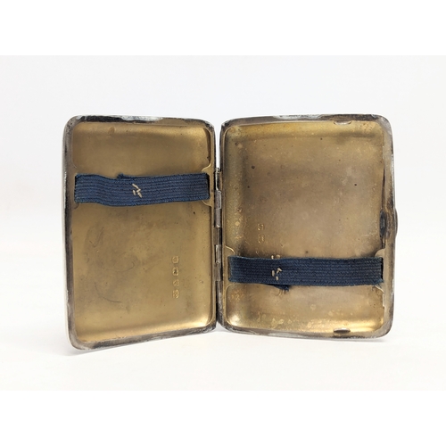 568 - A early 20th century silver cigarette case by William Neale & Sons Ltd. Birmingham, 1913. 99.3g. 7x8... 