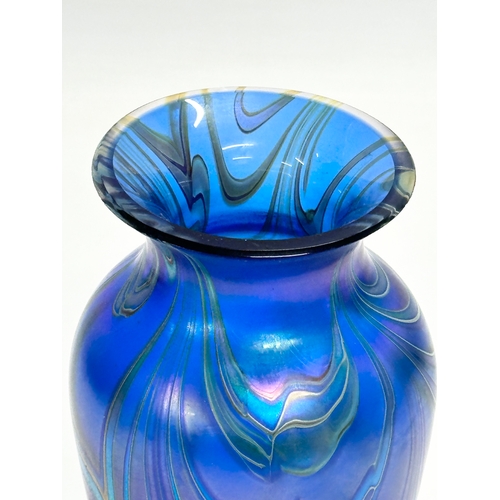 113 - A ‘Nebula’ Iridescent vase designed by Richard Golding and made by Nicola Osborne for Okra Glass. Ci... 