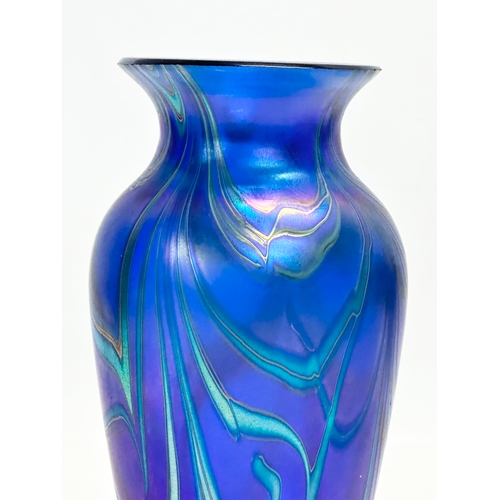 113 - A ‘Nebula’ Iridescent vase designed by Richard Golding and made by Nicola Osborne for Okra Glass. Ci... 