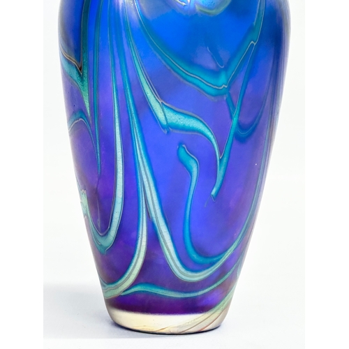 113 - A ‘Nebula’ Iridescent vase designed by Richard Golding and made by Nicola Osborne for Okra Glass. Ci... 