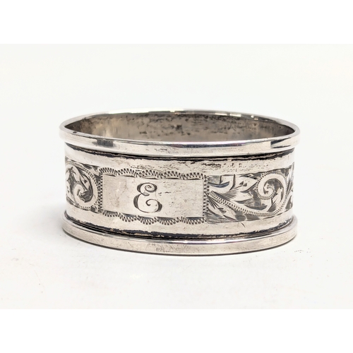 616 - 2 pieces of silver including a napkin ring by Henry Griffith & Sons. Birmingham, 1953. 33.7g