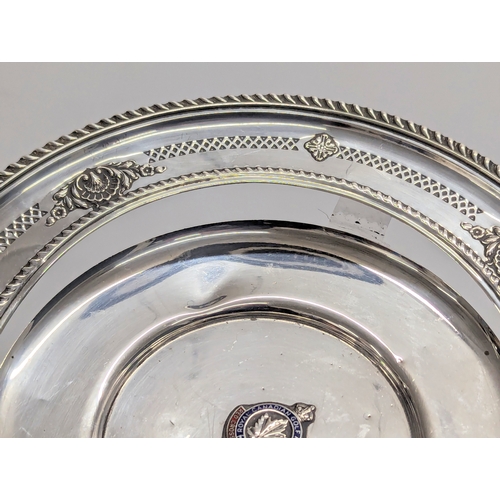 623 - A sterling silver presentation plate for the winner of The Royal Canadian Golf Association, a Red Cr... 