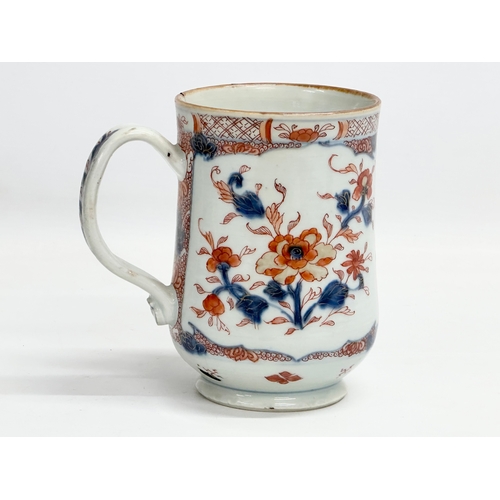 50 - An 18th century Chinese early Qianlong (1735-1799) tankard mug. Circa 1840. 14x9.5x14cm