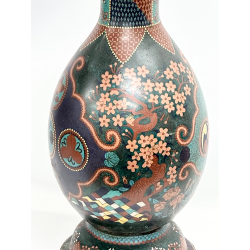 63 - A very large late 19th century Japanese Meiji period cloisonné enamelled pot. Circa 1880-1900. 36x75... 