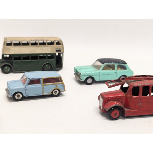 647 - A collection of vintage models including Dinky Austin Seven Countryman car, Corgi Morris Mini-Minor,... 