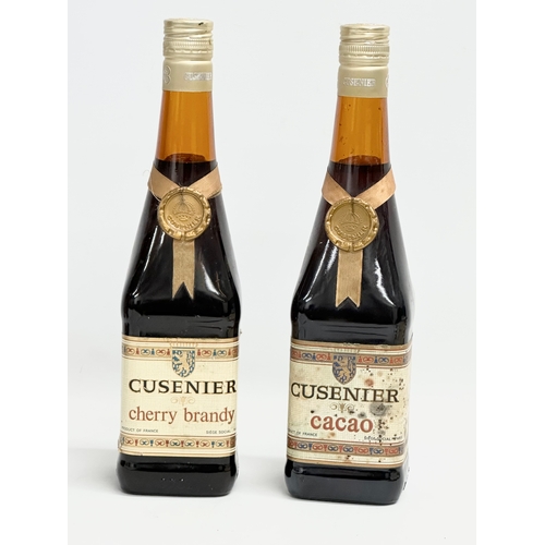 455A - Cusenier. 2 1960’s-1970’s bottles of Cusenier Cherry Brandy and Cacao Liqueur.