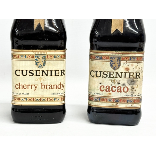 455A - Cusenier. 2 1960’s-1970’s bottles of Cusenier Cherry Brandy and Cacao Liqueur.