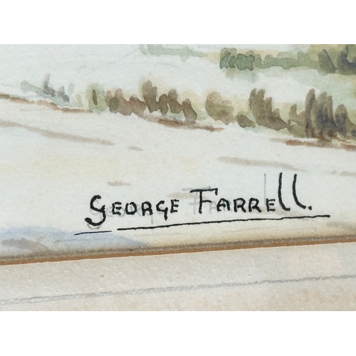 319 - A watercolour by George Farrell. Mulroy Bay. 37x25cm. Frame 58x42.5cm S