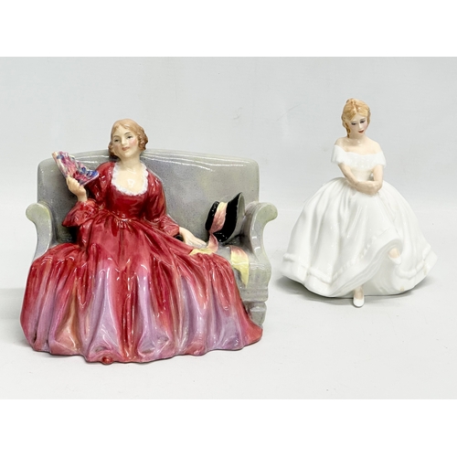 500 - 3 figurines. A Royal Doulton ‘Sweet & Twenty’ figurine 18x12x15cm. A large NAO ‘Doctor’ figurine 35c... 