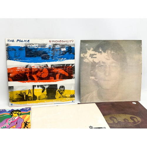 680 - A good collection of LP, Vinyl records. The Beatles White Album, The Police Synchronicity, The Beatl... 