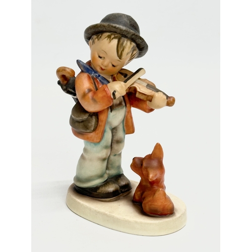 685 - 5 West German M.J.Hummel Goebel pottery figures. Sweet Music, Little Scholar 15cm, Happy Traveller, ... 