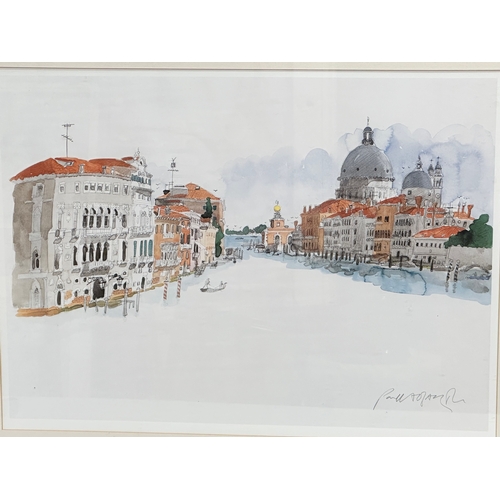 353 - A large signed print by Paul Hogan. The Grand Canal, Venice. Published by International Art Editions... 