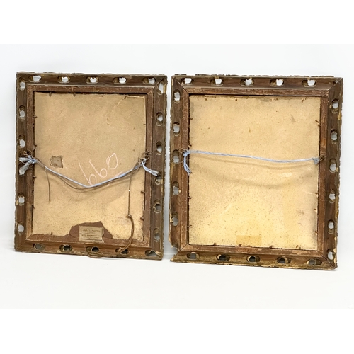 405B - A pair of late 19th century gilt framed crystoleums. 39x46cm S