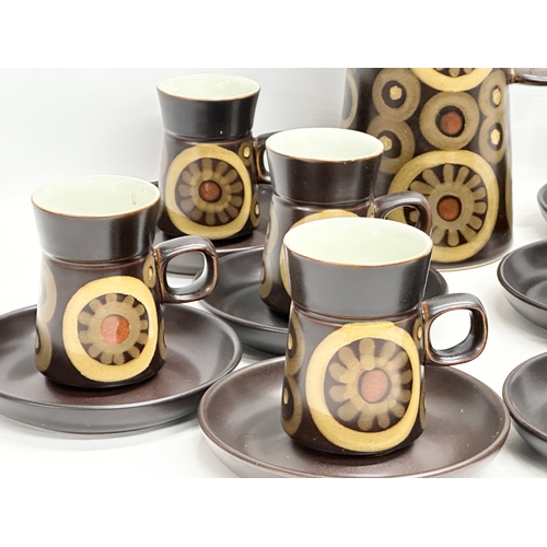 357 - A 1960’s Mid Century Denby ‘Arabesque’ coffee service.