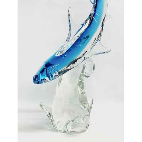 290 - A large Archimede Seguso Murano Glass shark. 66cm. C