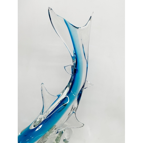 290 - A large Archimede Seguso Murano Glass shark. 66cm. C