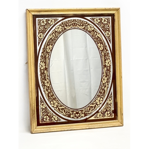 365I - An early/mid 20th century Art Nouveau gilt framed mirror. Circa 1930-1950. 45x56cm S