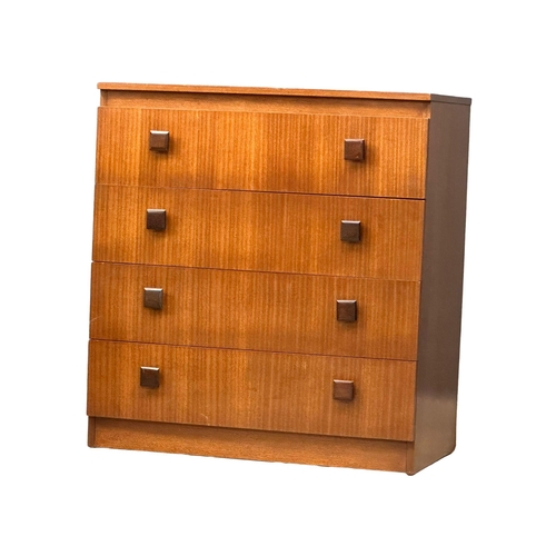 933 - A Mid Century Tola Wood chest of drawers by Remploy. Circa 1960. 76x43x82cm