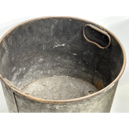 722 - 2 Victorian galvanised liners. 34x38.5cm