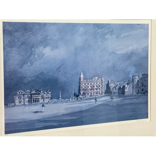 421 - A large signed Limited Edition print of St Andrews Golf Club by Kenneth Reed. C