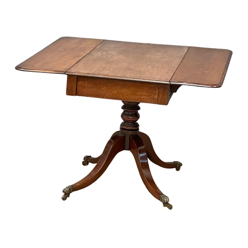 1171 - A George IV mahogany super table/sofa table. 100x105x74cm. 55x100x74cm