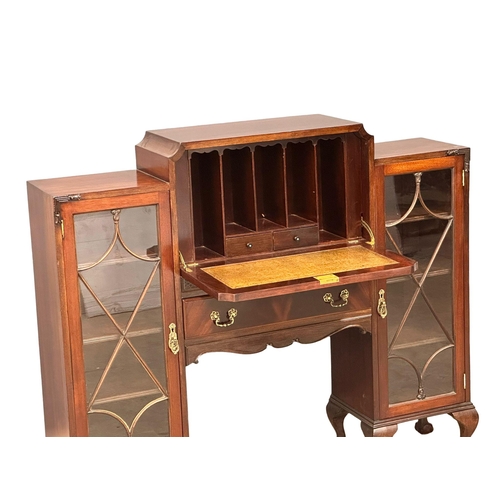 1172 - A large, early 20th Century Chippendale Revival bureau display cabinet. Circa 1910-1930. 130cmx33cmx... 