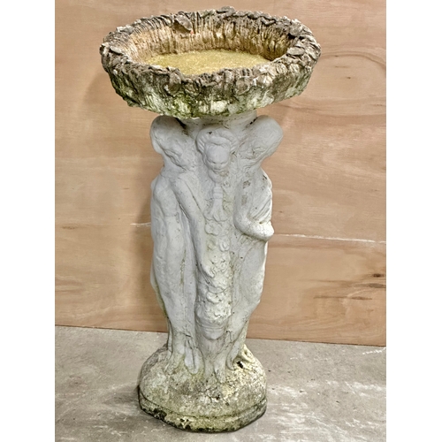 11 - A concrete garden birdbath. 41x76cm