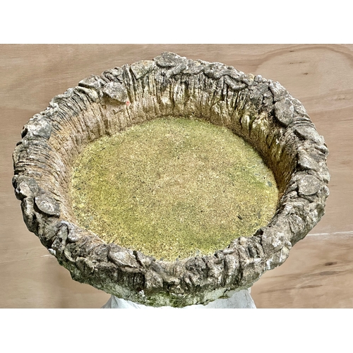 11 - A concrete garden birdbath. 41x76cm