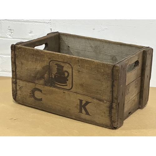 29 - A vintage wooden CK crate. 44x28x22cm