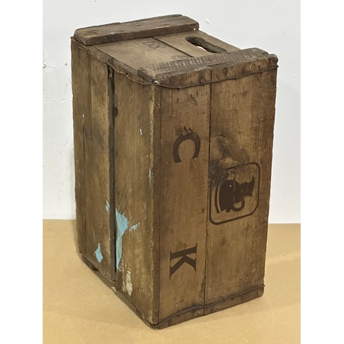 29 - A vintage wooden CK crate. 44x28x22cm