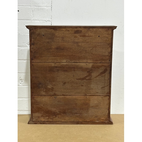 37 - A vintage Victorian style apprentice wardrobe/tabletop cabinet. 47x10x53cm