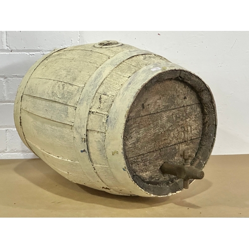 47 - A late 19th century wooden dispenser barrel. 57cm