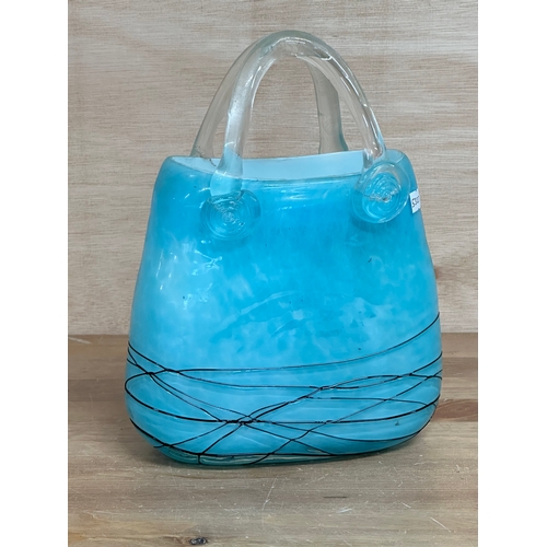 139 - An Art Glass purse. 19x26cm