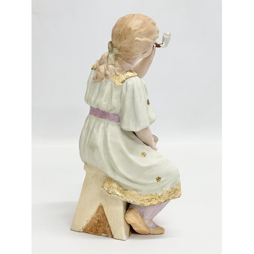 66 - A pair of late 19th century Heubach bisque ‘Bubbles’ figures. Circa 1890. 23cm