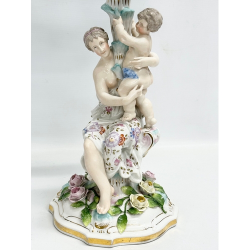 2 - A large late 19th century Joseph Gaspard Robert Porcelain candelabra. 28x51.5cm