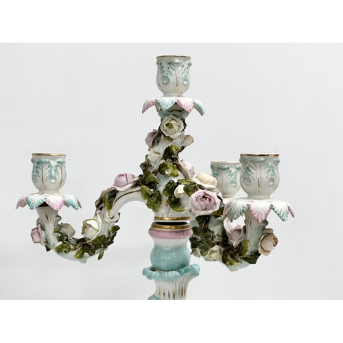 2 - A large late 19th century Joseph Gaspard Robert Porcelain candelabra. 28x51.5cm