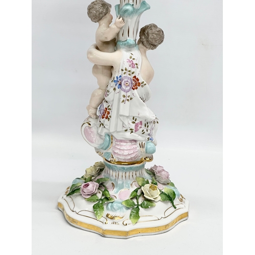 2 - A large late 19th century Joseph Gaspard Robert Porcelain candelabra. 28x51.5cm