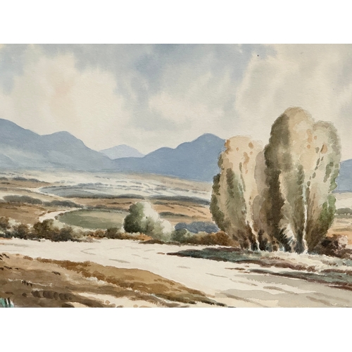 80 - A watercolour by George Farrell. Near Annalong, County Down. 37x24cm. Frame 55.5x42.5cm