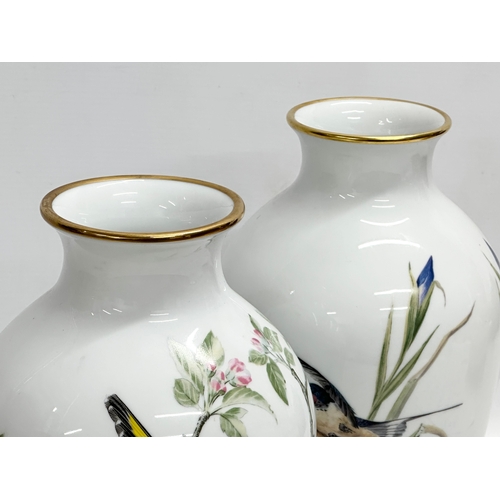 84 - A pair of Limited Edition ‘The Meadowland Bird’ vases designed by Basil Ede for Franklin Mint. 1980.... 