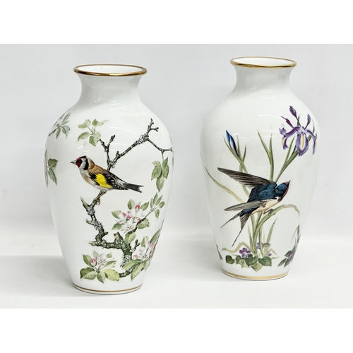 84 - A pair of Limited Edition ‘The Meadowland Bird’ vases designed by Basil Ede for Franklin Mint. 1980.... 