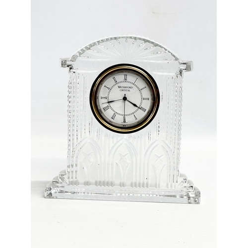 90 - A Waterford Crystal ‘Westminster’ mantle clock. 16x17cm