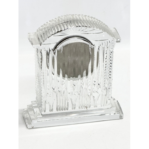 90 - A Waterford Crystal ‘Westminster’ mantle clock. 16x17cm