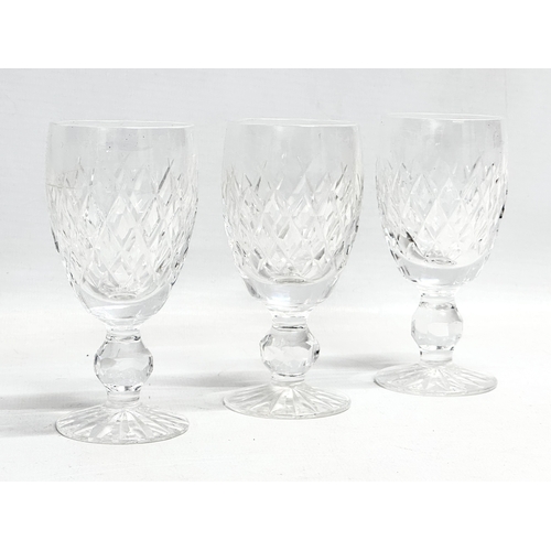 91 - A collection of Waterford Crystal. 3 Waterford Crystal ‘Boyne’ sherry glasses 11cm. 3 Waterford dess... 