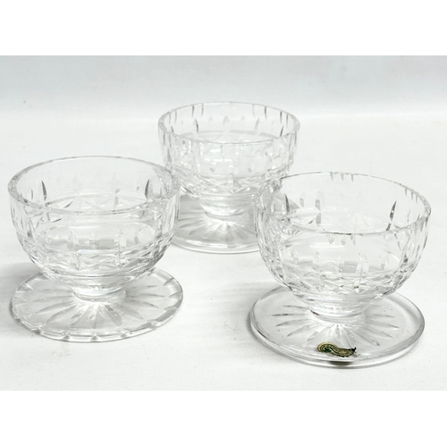 91 - A collection of Waterford Crystal. 3 Waterford Crystal ‘Boyne’ sherry glasses 11cm. 3 Waterford dess... 