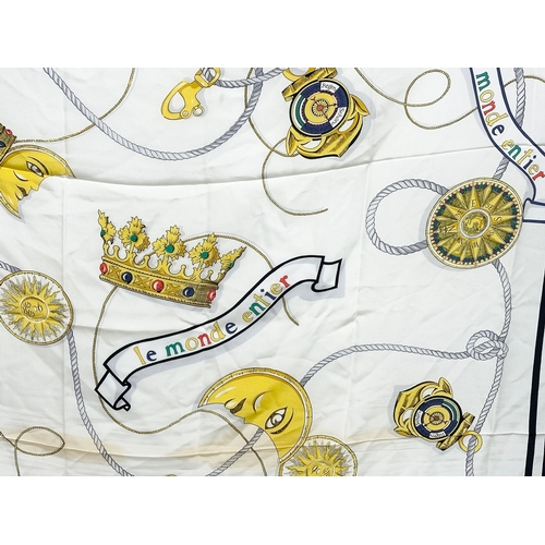 457 - A Louis Feraud ‘Le Monte Entier’ silk scarf.