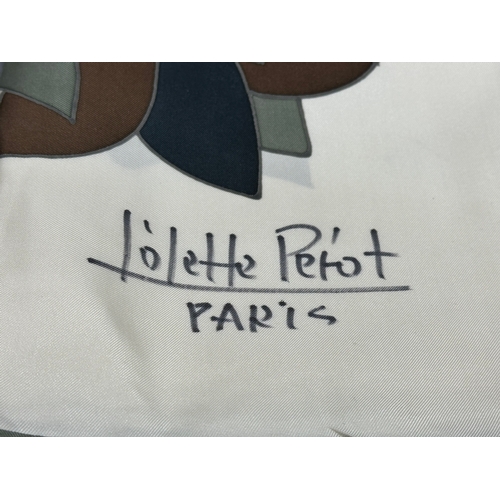 461 - 4 Lolette Perot silk scarves.