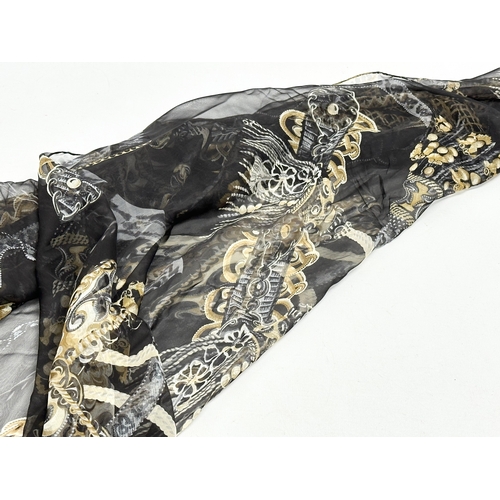 465 - 2 Louis Feraud silk scarves.