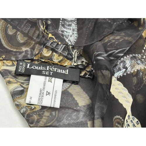 465 - 2 Louis Feraud silk scarves.