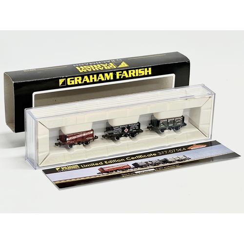 444 - A Limited Edition Graham Farish Set of Three Private Owner Wagons. 020/504. Produced for Bachmann Co... 